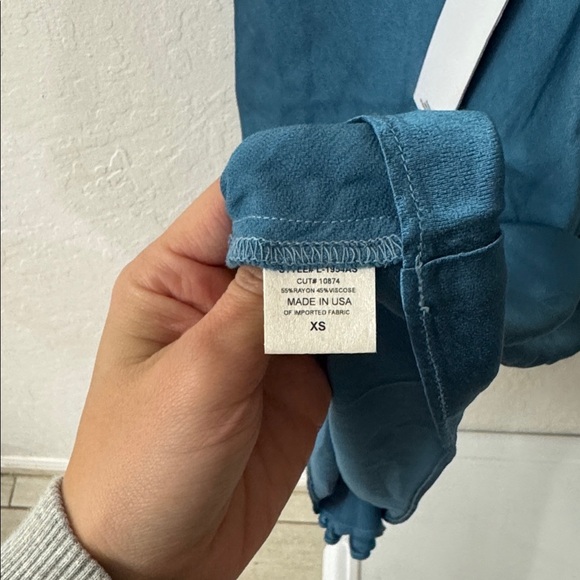 Revolve Lanston Blue XS Cowl Neck Slip Dress NWT - Picture 4 of 6